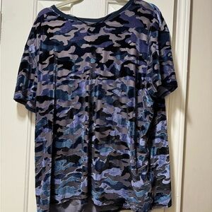 We The Free Blue and Black Short Sleeve Tee